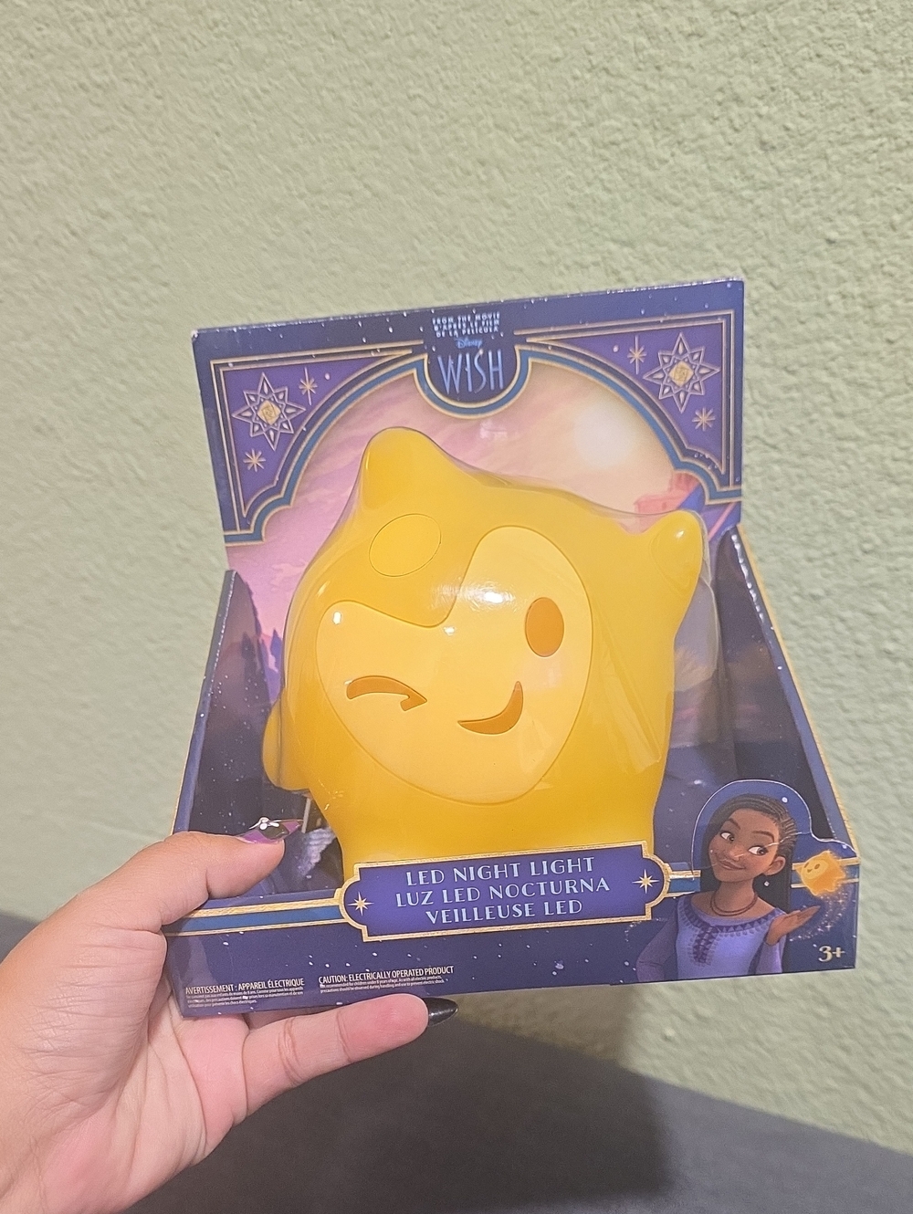 Wish Yellow Winking Emoji LED Night Light